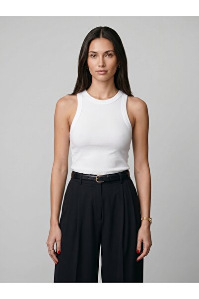 Noe Collection Kadın Halter Yaka Vücuda Oturan Slim Fit Basic Body