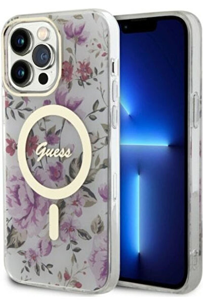 Guess MagSafe Πίσω Θήκη Σιλικόνης Διαφανής (iPhone 14 Pro) Κωδικός: GUHMP14LH...