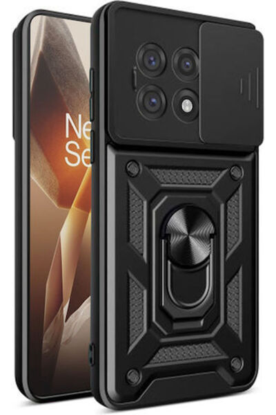 Techsuit Camshield Πίσω Κάλυμμα Σιλικόνης / Πλαστικό Μαύρο (OnePlus 13R)