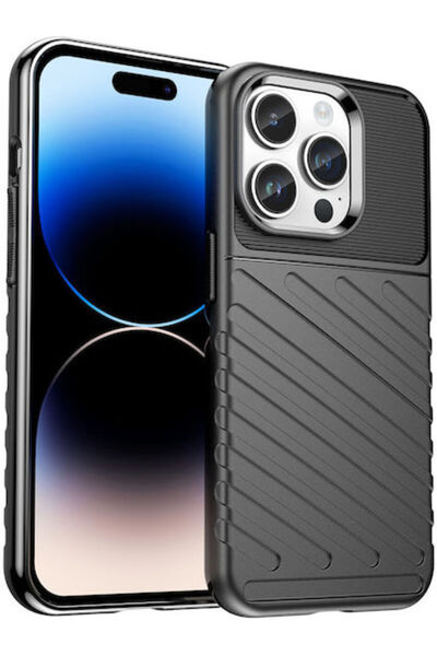 Hurtel Husă spate Thunder din silicon negru (iPhone 14 Pro Max)