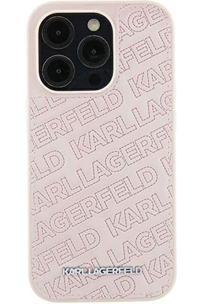 Karl Lagerfeld Καπιτονέ Πλαστικό Ροζ Πίσω Κάλυμμα με Σχέδιο K (iPhone 15 Plus...