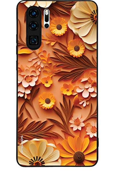 Other Θήκη Sonique Σειράς 3D Λουλουδιών για Huawei P30 Pro Πορτοκαλί