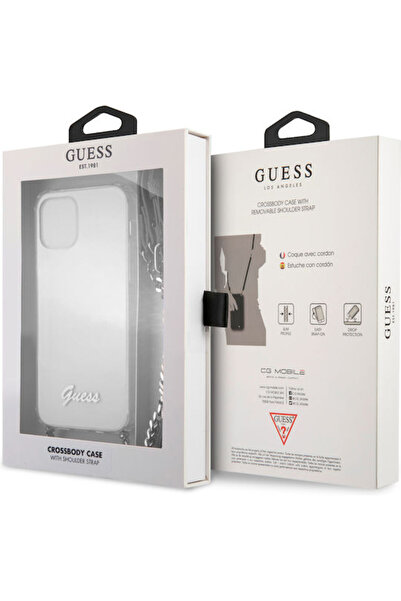Guess Back Cover Silicone with Strap Transparent (iPhone 12 Pro Max) Code: GU...