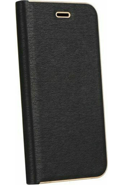 Forcell Luna Gold Book Συνθετικό Δέρμα Μαύρο (Galaxy S21)