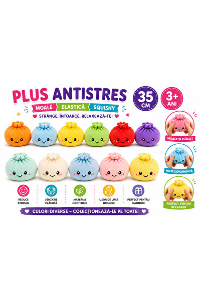 SHOP LIKE A PRO Plus Dumpling Kawaii, Jucarie de Plus Moale si Pufoasa, Plush...