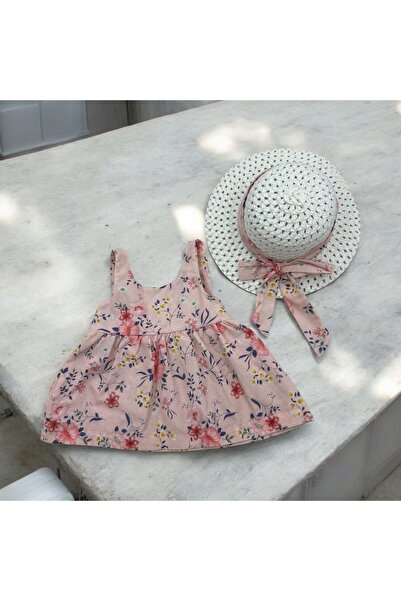 Tuas baby HASIR ŞAPKALI BEBEK ELBİSESİ