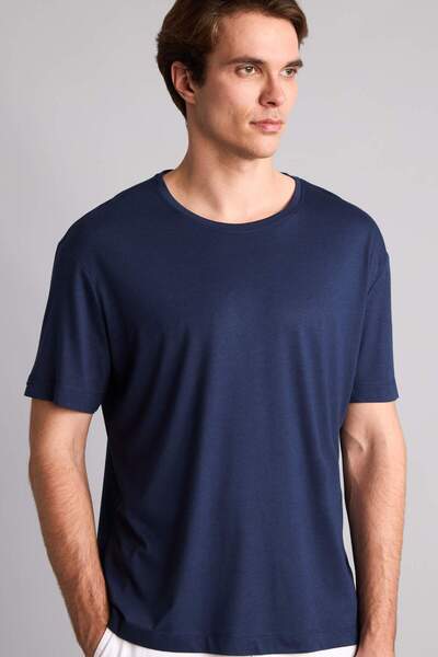 DeFacto Regular Fit Crew Neck Modal Short Sleeve T-Shirt I1299Ax26Sm