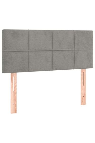 vidaxl Tăblie de pat, gri deschis, 80x5x78/88 cm, catifea