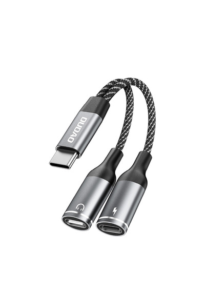 DUDAO Usb-C Adapter For Android Phones 2In1 Type C Connector Fast Charger