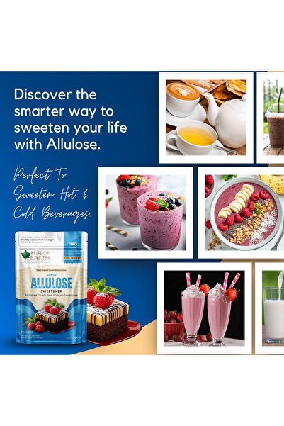 Bliss of Earth Allulose Sweetener, 100g – Zero Calorie Keto Sweetener, Natural Sugar Substitute