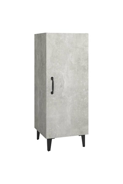 vidaxl Servantă, gri beton, 34,5x34x90 cm, lemn compozit