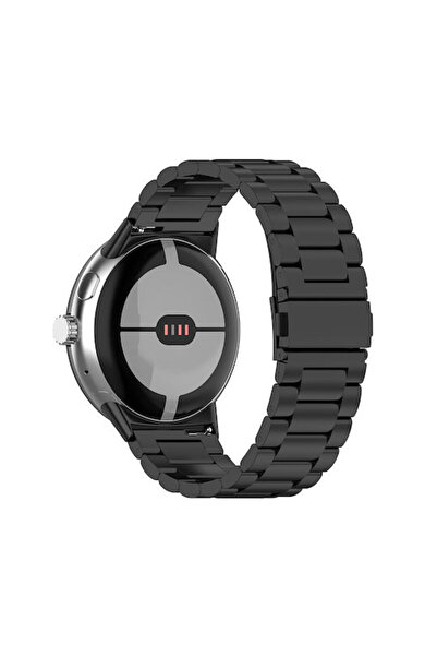 Techsuit Λουράκι Ανοξείδωτο Ατσάλι Μαύρο (Google Pixel Watch 3 45mm)
