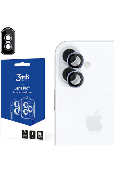 3MK Προστασία Κάμερας iPhone, Σκληρυμένο Γυαλί Μπλε για το Apple iPhone 16, i...