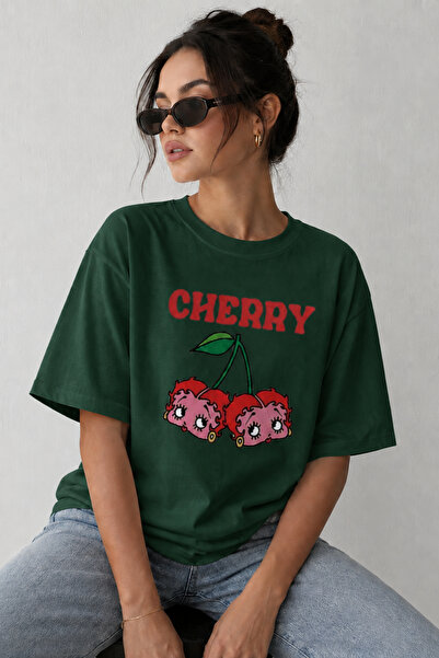 ArtYus Tricou oversize unisex cu imprimeu cu personaje Cherry – Tricou casual...