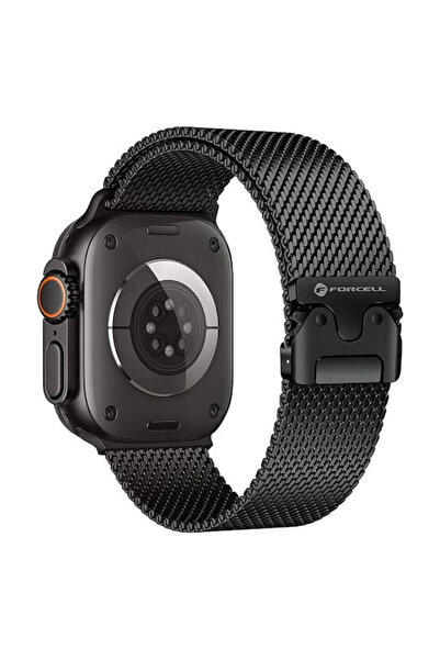 Forcell Λουράκι Ανοξείδωτο Ατσάλι Μαύρο (Apple Watch 38/40/41 mm, Apple)