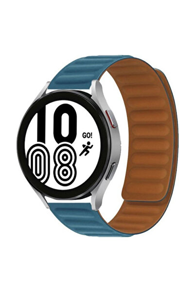 OEM Λουράκι Smartwatch 20mm Μαγνητικό Σιλικόνης Γαλάζιο