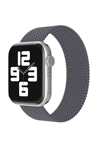 OEM Λουράκι Apple Watch 38 40 41mm Πλεκτό Solo Loop L Διαστημικό Γκρι