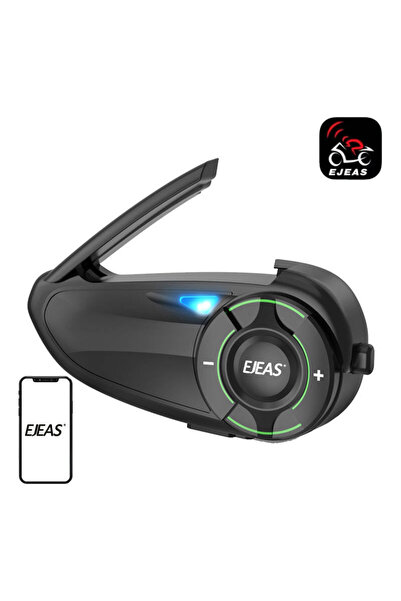 EJEAS Interfon de motocicletă Q8 pentru cască cu conexiune Bluetooth pentru p...
