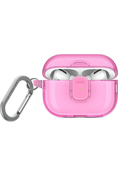 uniq Θήκη σιλικόνης Glase με γάντζο σε ροζ χρώμα για Apple AirPods Pro 2