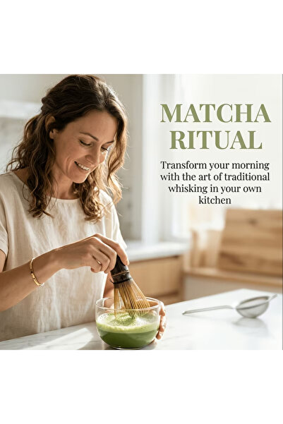 BKC HOME Akasya Matcha Çırpıcı Bambu Chasen- Matcha Çayı Hazırlama Aparatı