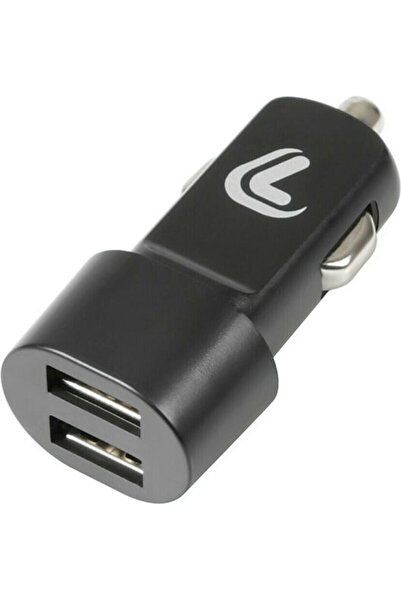 Lampa Φορτιστής Αυτοκινήτου Essentials Line 2.1A με Θύρες: 2xUSB Μαύρο Χρώμα ...