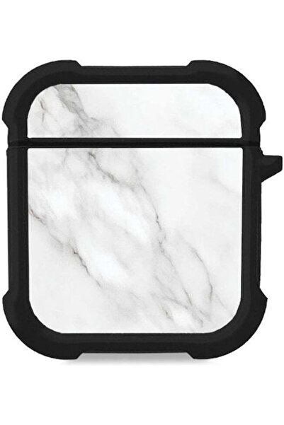 Other Θήκη Σιλικόνης Σειράς Μάρμαρο για AirPods 1/2 Λευκή