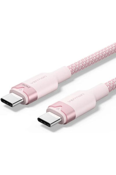 Vention Αρσενικό καλώδιο USB 2.0 USB-C Αρσενικό - USB-C 100W PD Ροζ 1μ TRWPF