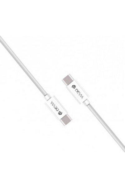 Devia Έξυπνο Καλώδιο USB 3.1 PD USB-C Αρσενικό σε USB-C 60W PD Λευκό 1μ DVCB-...