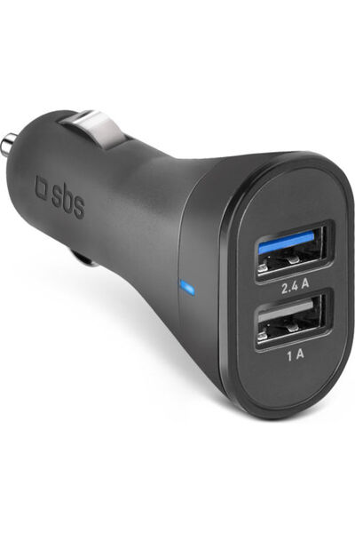 SBS Φορτιστής Αυτοκινήτου 12W με Θύρες: 2xUSB Μαύρο Χρώμα Κωδικός: TECR2USB24...