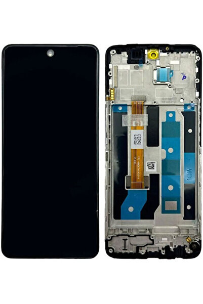 realme Οθόνη με μηχανισμό αφής και πλαίσιο για 12X RMX3997, RMX3993 (Μαύρο) Κ...