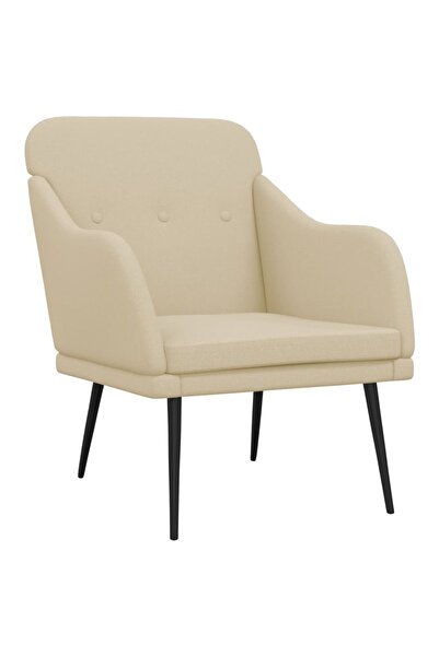 vidaxl Fotoliu, crem, 63x76x80 cm, textil