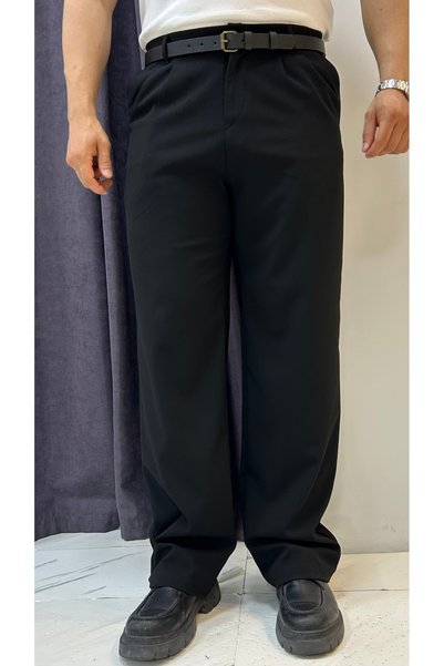MERVENS Pleated Baggy Fit Fabric Trousers
