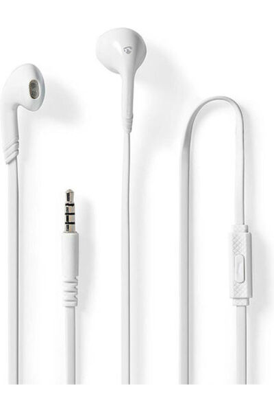 Nedis HPWD2021 Ενδοωτικά ακουστικά handsfree με βύσμα 3.5mm, λευκά