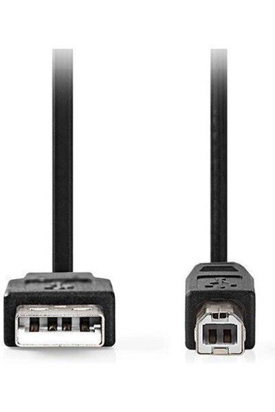Nedis Καλώδιο USB 2.0 5μ Α-Αρσενικό σε Β-Αρσενικό Ασημί (CCGL60100BK50)