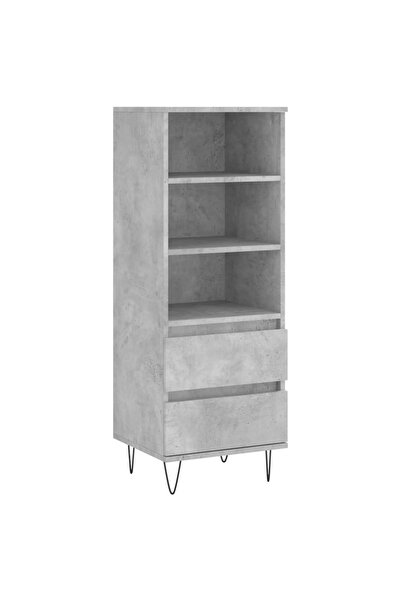 vidaxl Dulap înalt, gri beton, 40x36x110 cm, lemn compozit