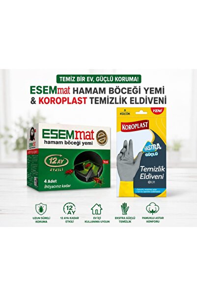 Esemmat Hamam Böceği Yemi 12 Ay Etkili 4 Adet 1 kutu