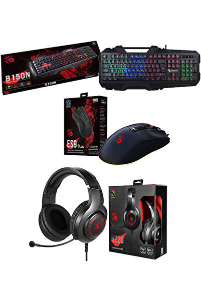 A4 Tech A4Tech Bloody Combo Σετ Πληκτρολογίου Gaming με φωτισμό RGB και Ποντί...