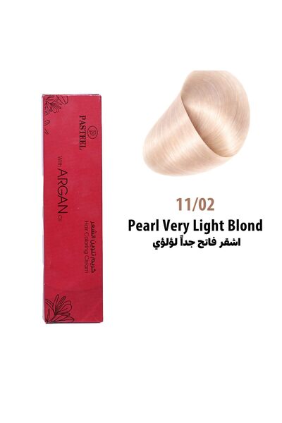 pasteel Italian Hair Dye with Argan Oil, 11/02 Very Light Blonde Pearlescent,...