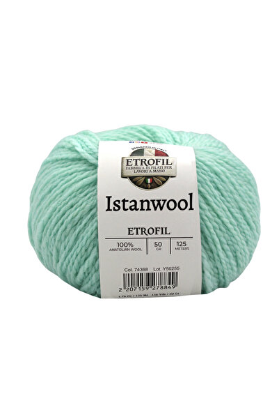 Etrofil Fir de tricotat Istanwool Turcoaz deschis 100% lână turcească 50g 125...