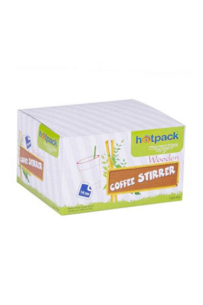 Hotpack Wooden Coffee Stirrers 14cm 1000 Count