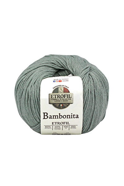 Etrofil Bambonita pređa za pletenje, žalovina zelena, 60% bambus, 40% organsk...