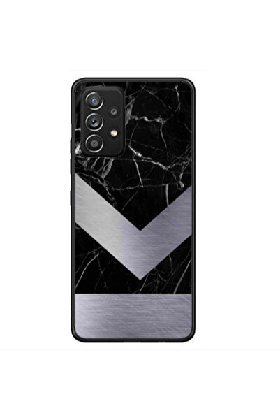Other Samsung A33 Marble Arrow Down Black Glossy Θήκη