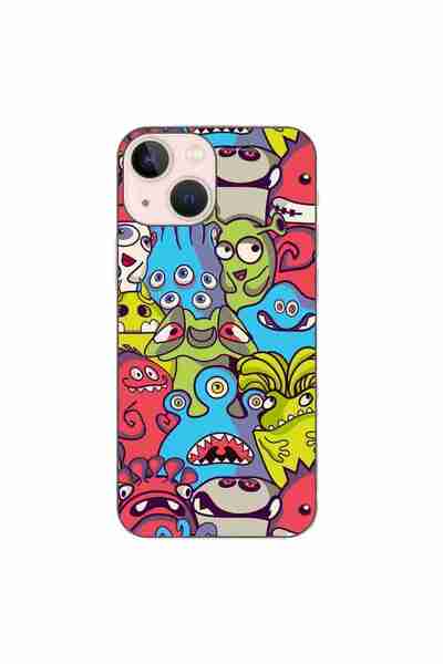 OEM Case compatible with Apple iPhone 13 Mini Silicone Gel Tpu Pattern Squish...