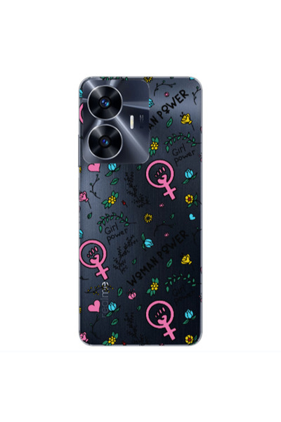 Other Realme Note 50 Woman Power Transparent Silicone TPU Θήκη