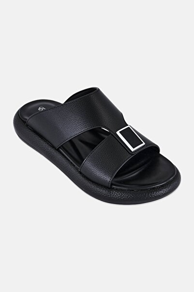 English Laundry Men Slip On Arabic Sandals, Black