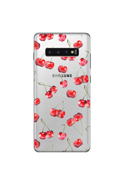 Other Samsung S10 Plus Cherries Transparent Silicone TPU Θήκη