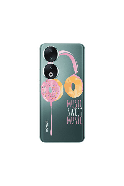 Other Honor 90 5G Donut earphone Transparent Silicone TPU Θήκη