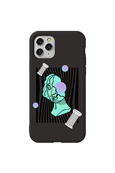 Other Apple iPhone 11 Pro Columns Black Colored Silicone TPU Θήκη