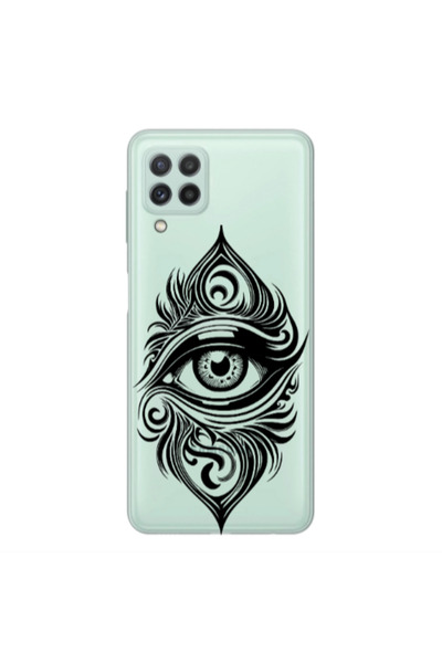 Other Samsung A22 4G Eye patterned drawing Transparent Silicone TPU Θήκη