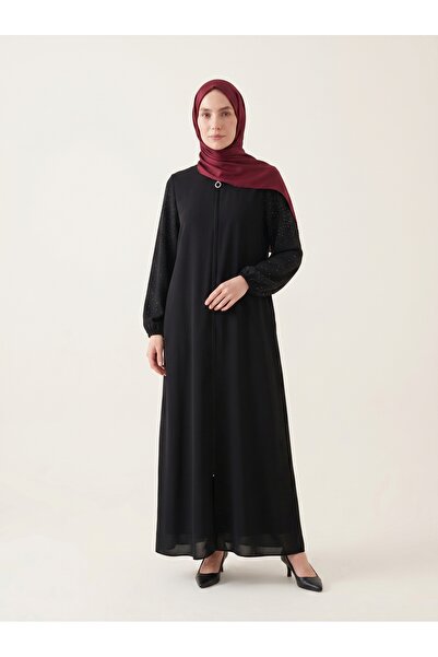 Beyza Giyim 9593 Kolu Taşlı Ferace